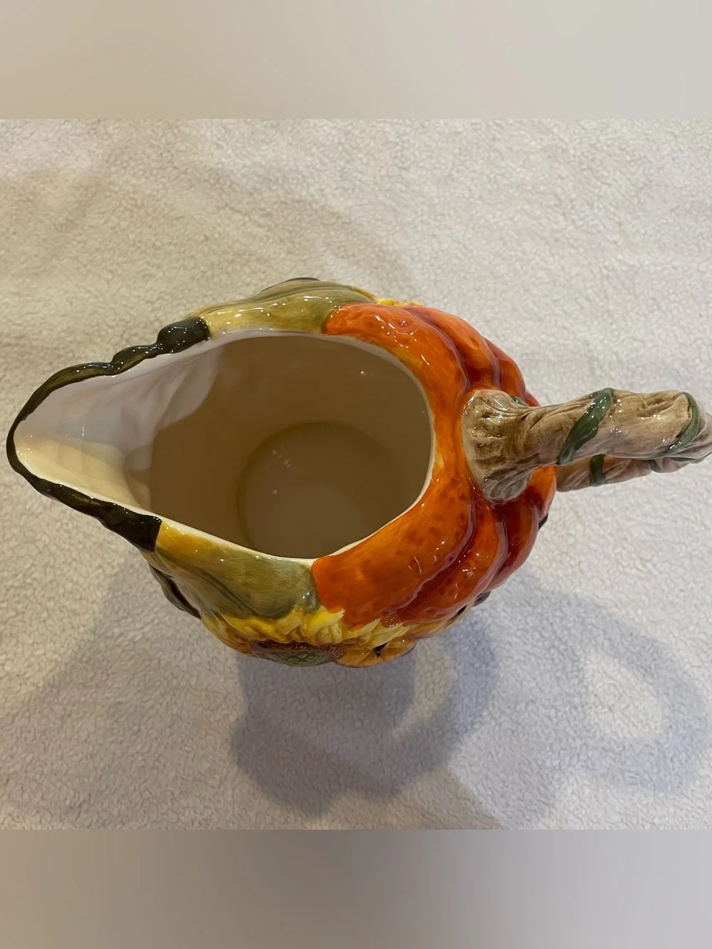 Bella Casa Ganz Harvest Pitcher Pumpkin Sunflower Grapes Fall Decor